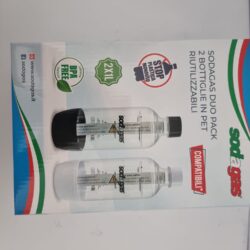 2 bottiglie riutilizzabili Sodagas